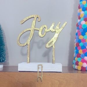 New in packaging Mud Pie Joy stocking holder